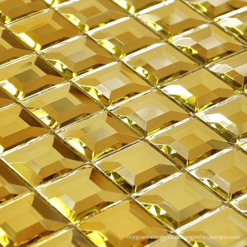 Gold Mosaik Fliese Diamant Spiegel Mosaik (HD043)